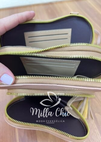 Bolsa Pequena De Coração Marry - Nude - Milla Chic