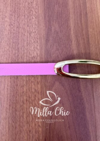 Cinto Fino Candy Color Melissa - Rosa - Milla Chic