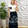 Conjunto Moletinho Saia Longuete Com Bolso Faby - Preto - Milla Chic