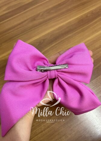 Laço Grande No Crepe Alfaiataria Karen - Rosa - Milla Chic