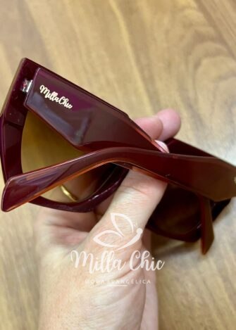 Maxi Óculos de Sol Coleção Resort Milla10 - Cereja - Milla Chic