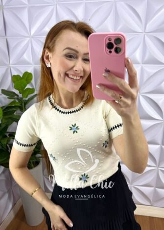 Saia Dunna Mídi Plissada De Camadas Amanda - Preta - Milla Chic