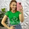 Saia Jeans Com Fendas Frontal Mídi Larissa - Jeans - Milla Chic