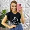 Saia Jeans Longa Godê Lastex Na Cintura Com Botões Miriam - Azul - Milla Chic