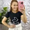 Saia Sarja Com Elastano Com Botões Funcionais Dourado Lenir - Branca - Milla Chic