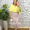 Milla Chic - millachic com br saia sarja com elastano midi fenda frontal cristina rosa po Saia Sarja Com Elastano Mídi Fenda Frontal Cristina - Rosa Pó - Milla Chic