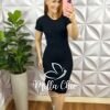 Milla Chic - millachic com br vestido canelado ribanna curto candy color fenda lateral maria rosa bale copia 3 Vestido Canelado Ribanna Curto Candy Color fenda lateral Maria - Preto - Milla Chic