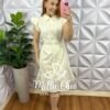Milla Chic - millachic com br vestido chemise no tricoline com bordados de guipper muriele amarelo manteiga Vestido Chemise No Tricoline Com Bordados De Guipper Muriele - Amarelo Manteiga - Milla Chic