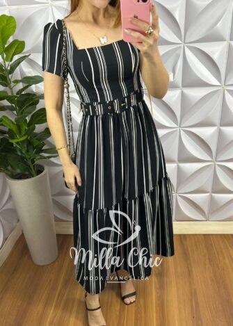 Milla Chic - millachic com br vestido crepe alfaiataria longo cinto encapado julia rosa copia 3 Vestido Crepe Alfaiataria Longo Cinto Encapado Julia - Preto - Milla Chic