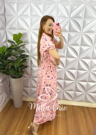 Milla Chic - millachic com br vestido crepe gloss longo com botoes no busto e guipper ana laura azul copia 2 Vestido Crepe Gloss Longo Com Botões No Busto E Guipper Ana Laura - Rosa - Milla Chic
