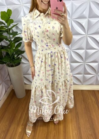 Milla Chic - millachic com br vestido crepe gloss longo com botoes no busto e guipper ana laura manteiga 5 Vestido Crepe Gloss Longo Com Botões No Busto E Guipper Ana Laura - Manteiga - Milla Chic