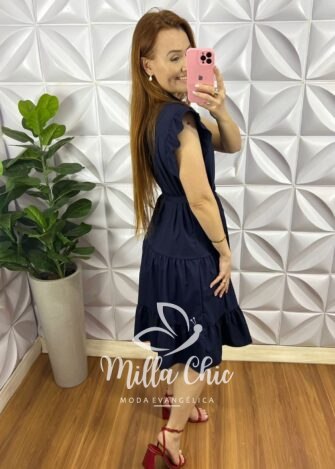 Milla Chic - millachic com br vestido crepinho oversized manga babadinho geysa azul 1 Vestido Crepinho Oversized Manga Babadinho Geysa - Azul - Milla Chic