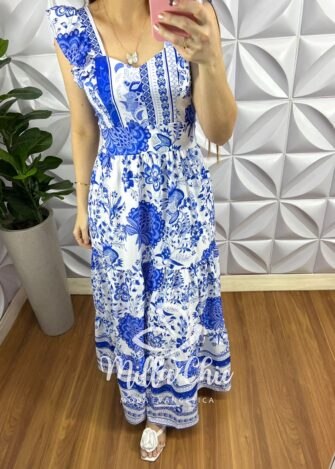 Vestido Saia No Viscosarja Com Blusa Em Malha Romantic Fallon - Rosa Balé - Milla Chic