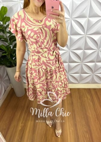 Milla Chic - millachic com br vestido viscolycra com faixa cinto curto gabriela rosa 1 Vestido Viscolycra Com Faixa Cinto Curto Gabriela - Rosa - Milla Chic