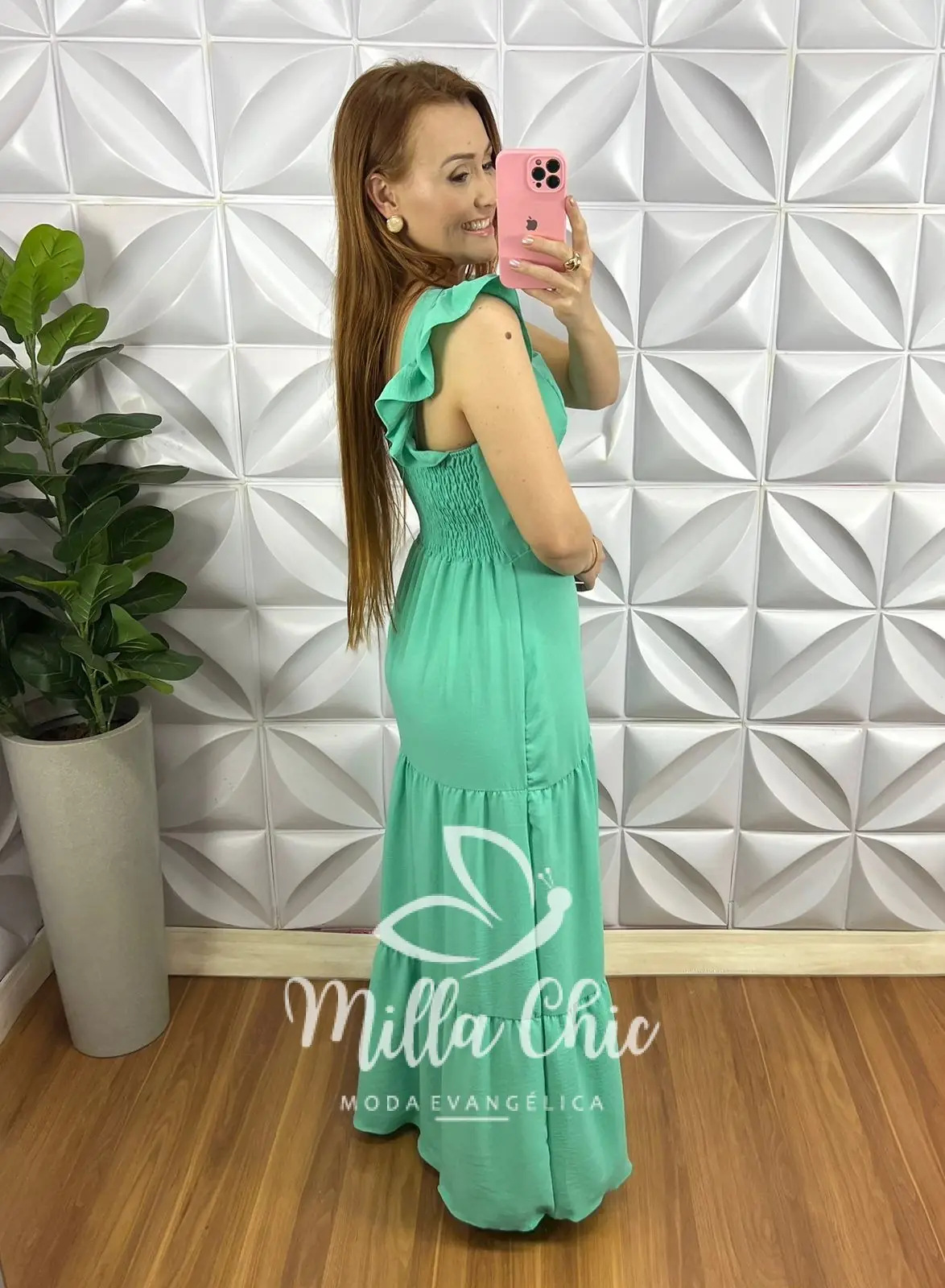Vestido Dunna Longo Manga Babadinho Renata – Rosa – Milla Chic Vestido Dunna Longo Manga Babadinho Renata - Rosa - Milla Chic