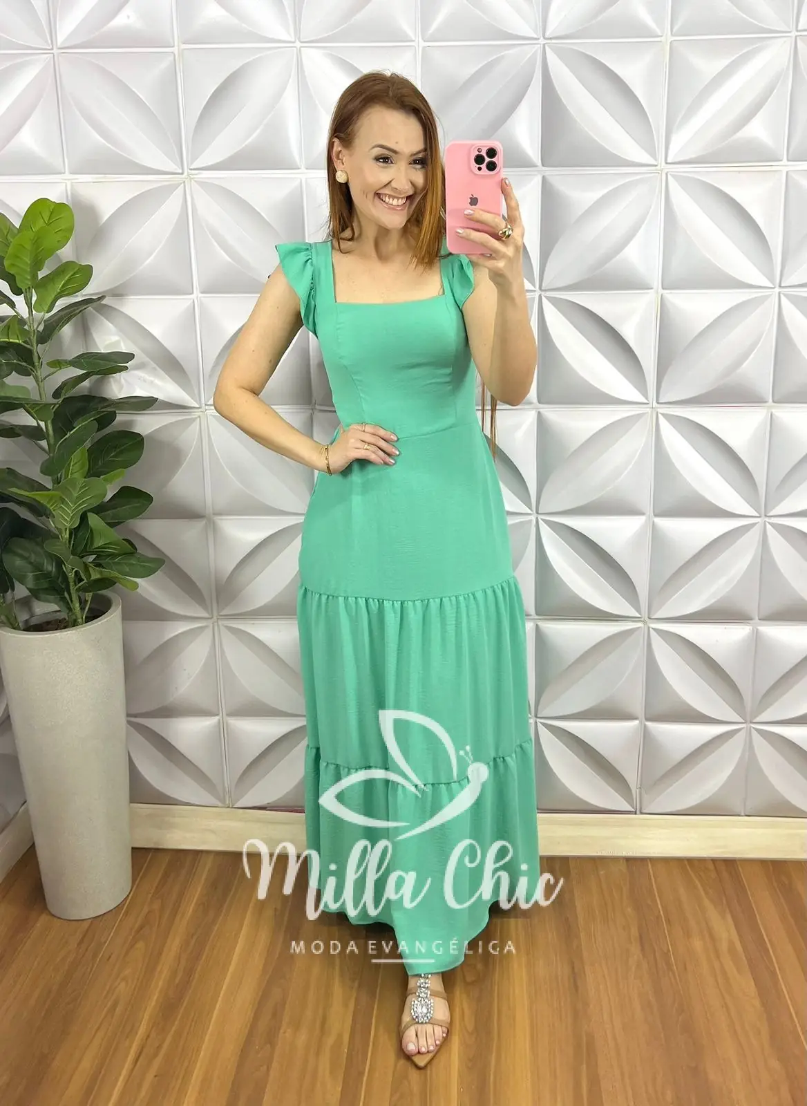Vestido Dunna Longo Manga Babadinho Renata – Rosa – Milla Chic Vestido Dunna Longo Manga Babadinho Renata - Rosa - Milla Chic