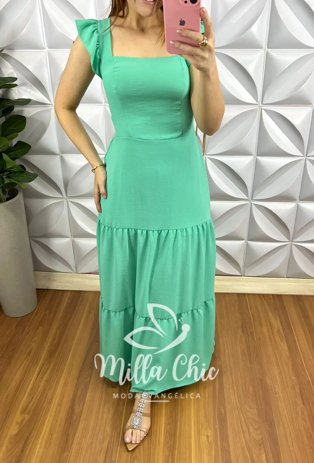 Vestido Dunna Longo Manga Babadinho Renata – Rosa – Milla Chic Vestido Dunna Longo Manga Babadinho Renata - Rosa - Milla Chic