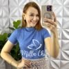 Milla Chic - millachic com br blusa canelada drapeados nas laterais sandy azul Blusa Canelada Drapeados Nas Laterais Sandy - Azul - Milla Chic