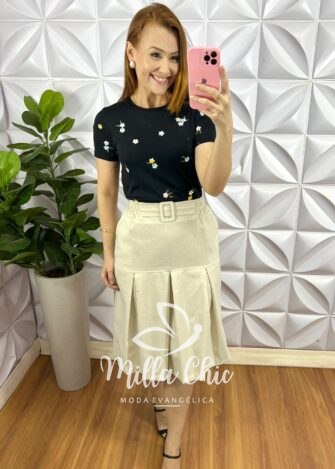 Milla Chic - millachic com br blusa tricot modal com bordados flora preto 3 Blusa Tricot Modal Com Bordados Flora - Preto - Milla Chic