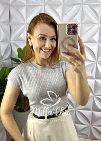 Blusa Tricot Modal Com Manga Babadinho Ketelyn - Preta - Milla Chic