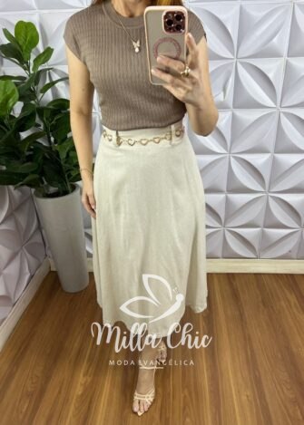 Blusa Tricot Modal Com Manga Babadinho Ketelyn - Menta - Milla Chic