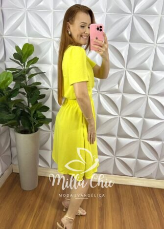 Conjunto Tecido Dunna Com Saia Godê Milena - Manteiga - Milla Chic