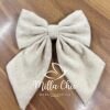 Laço Grande No Cotelê Karen - Areia - Milla Chic