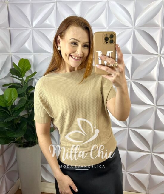 Saia Cetim Midi Com Elastico Na Cintura Viviane - Preta - Milla Chic