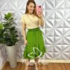 Milla Chic - millachic com br saia dunna com lastex na cintura amara verde 1 Saia Dunna Com Lastex Na Cintura Amara - Verde - Milla Chic