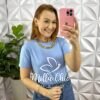 Saia Jeans Com Fendas Frontal Mídi Naiana - Jeans - Milla Chic