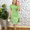 Vestido Alfaiataria Com Barra Plissada Georgina - Verde - Milla Chic