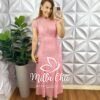 Milla Chic - millachic com br vestido croche longo com forro camisolinha simone rosa 6 Vestido Renda Crochê Longo Com Forro Camisolinha Simone - Rosa - Milla Chic