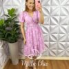 Vestido Tule Com Faixa Cinto Mídi Manga Longa Clara - Off - Milla Chic