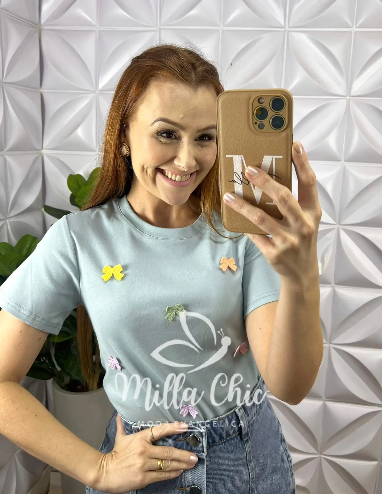 Blusa Tshirt Malha De Algodão Com Laços Bordado Coloridos Lara – Azul – Milla Chic Blusa Tshirt Malha De Algodão Com Laços Bordado Coloridos Lara - Azul - Milla Chic