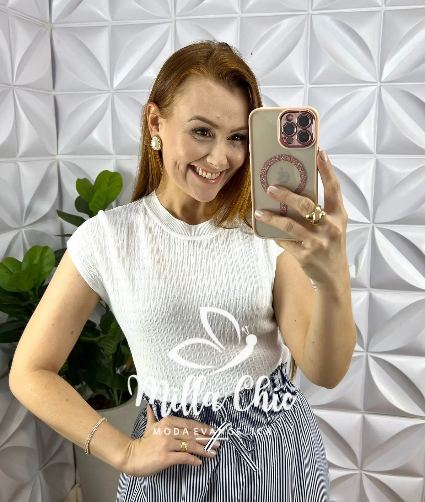 Blusa Tricot Modal Com Manga Musclee Bia – Branco – Milla Chic Blusa Tricot Modal Com Manga Musclee Bia - Branco - Milla Chic