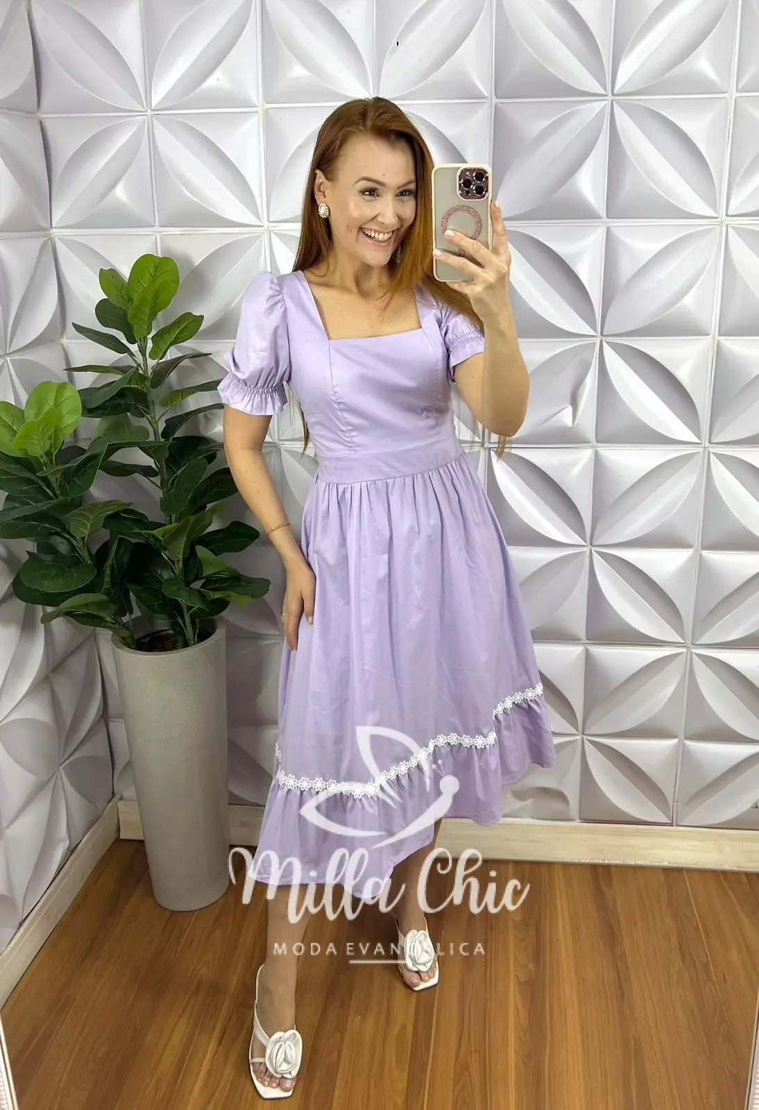 Vestido Tricoline Mídi Com Entremeio De Guippir Ana Beatriz – Lavanda – Milla Chic Vestido Tricoline Mídi Com Entremeio De Guippir Ana Beatriz - Lavanda - Milla Chic
