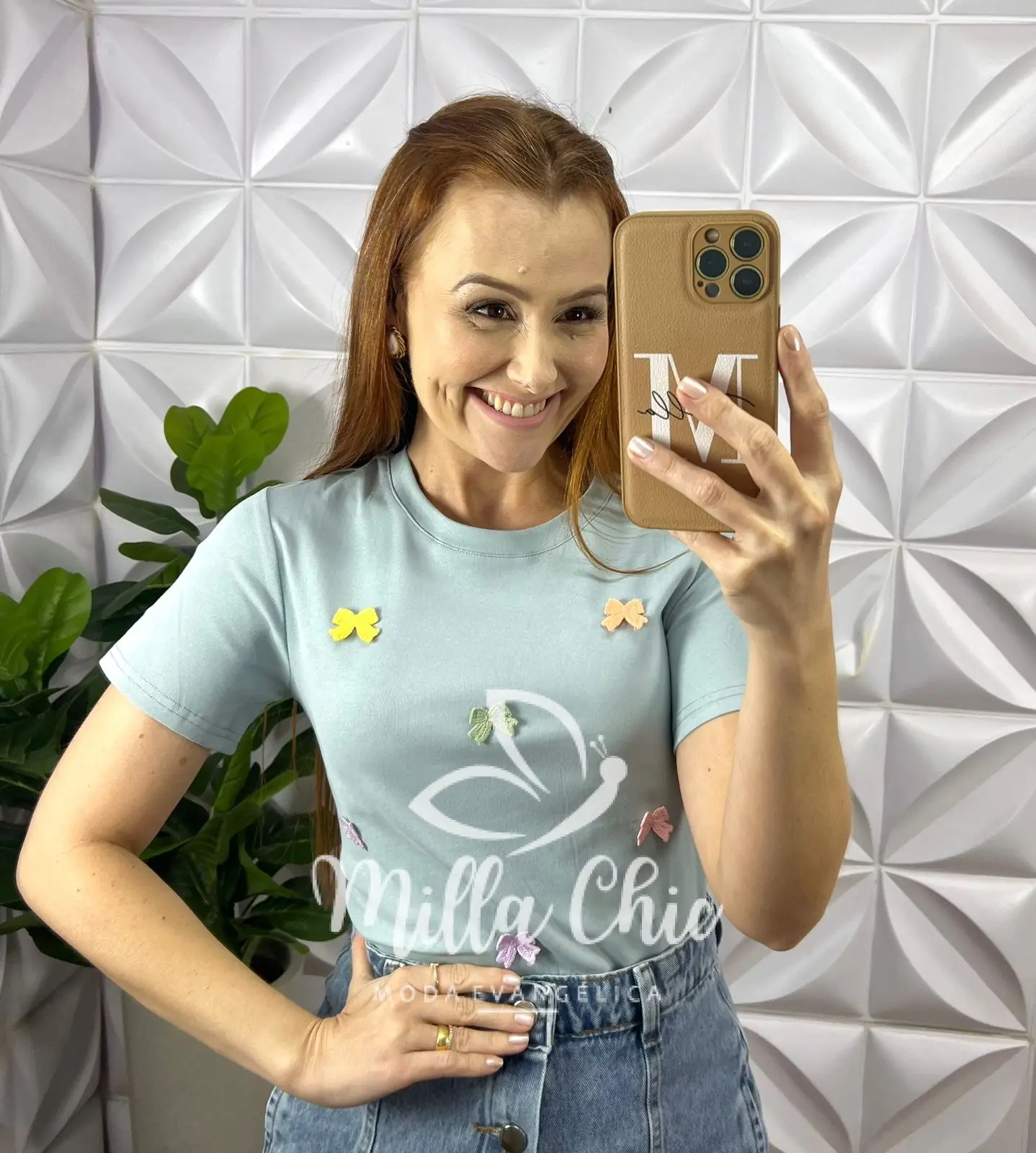 Blusa Tshirt Malha De Algodão Com Laços Bordado Coloridos Lara – Azul – Milla Chic Blusa Tshirt Malha De Algodão Com Laços Bordado Coloridos Lara - Azul - Milla Chic