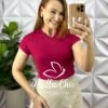 Blusa Cetim Manga Babadinho Com Botoes Encapados Iris - Rosa - Milla Chic