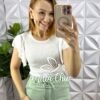 Blusa Tricot Modal Com Manga Babadinho Ketelyn - Branco - Milla Chic