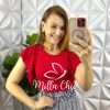 Blusa Tricot Modal Com Manga Babadinho Ketelyn - Vermelha - Milla Chic
