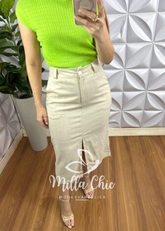 Blusa Tricot Modal Com Manga Musclee Bia - Lima - Milla Chic