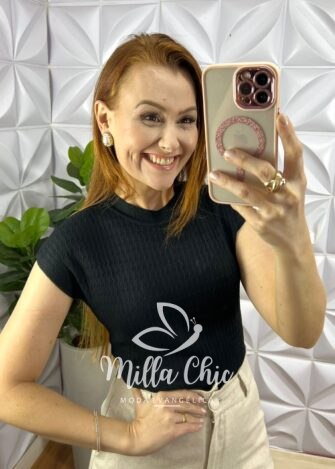 Milla Chic - millachic com br blusa tricot modal com manga musclee bia preto 2 Blusa Tricot Modal Com Manga Musclee Bia - Preto - Milla Chic