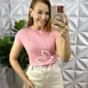 Milla Chic - millachic com br blusa tricot modal com manga musclee bia rosa 1 Blusa Tricot Modal Com Manga Musclee Bia - Rosa - Milla Chic