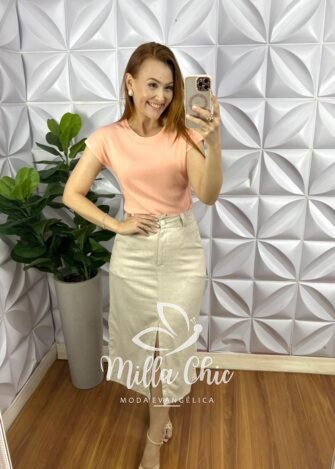 Milla Chic - millachic com br blusa tricot modal com manga musclee roberta nude copia 1 Blusa Tricot Modal Com Manga Musclee Roberta - Pêssego - Milla Chic
