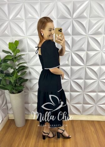 Milla Chic - millachic com br conjunto alfaiataria marrant com detalhe de vies midi saia tres marias camille preto 1 Conjunto Alfaiataria Marrant Manga 3/4 Com Detalhe De Viés Mídi Saia Três Marias Camille - Preto - Milla Chic