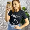 Milla Chic - millachic com br tshirt de malha de algodao com frase silcada deus e bom preta Tshirt De Malha de Algodão Com Frase Silcada Deus E Bom - Preta - Milla Chic