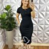 Milla Chic - millachic com br vestido canelado midi com botoes marcia preto Vestido Canelado Mídi Com Botões Marcia - Preto - Milla Chic