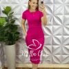 Milla Chic - millachic com br vestido canelado midi com botoes marcia verde 4 Vestido Canelado Mídi Com Botões Marcia - Azul - Milla Chic