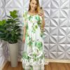 Milla Chic - millachic com br vestido chiffon corpinho de lastex manga princesa longo com babado na barra manu verde floral 4 Vestido Chiffon Corpinho De Lastex Manga Princesa Longo Com Babado Na Barra Manu - Branco e Verde (Floral) - Milla Chic