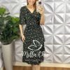 Milla Chic - millachic com br vestido envelope viscolinho faixa cinto estampado melissa off copia Vestido Envelope Viscolinho Faixa Cinto  Estampado Melissa - Preto - Milla Chic